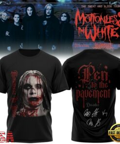 Motionless In White The Sweat And Blood Tour Signed 2026 T Shirt , Music Fans Shirt Motionless IN White The Sweat And Blood Tour Signed 2026 T Shirt