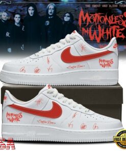 Motionless In White The Sweat And Blood Tour Signed 2026 White Air Force 1 Shoes Sneakers