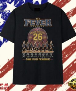 ndiana Fever 26 Years 2000 2026 Hoosier Basketball Signatures T Shirt , Trendy 2D Print Shirt Ndiana Fever 26 Years 2000 2026 Hoosier Basketball Signatures T Shirt