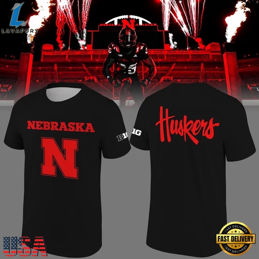 Nebraska Cornhuskers Football Darkness Returns 2026 Limited Edition T Shirt , Viral 3D Graphic Tee Nebraska Cornhuskers Football Darkness Returns 2026 Limited Edition T Shirt