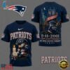 New England Patriots NFL 9 11 25th Anniversary Never Forget Memorial 3D T Shirt, Sports Fans 3D Shirt New England Patriots Nfl 9 11 25th Anniversary Never Forget Memorial 3D T Shirt