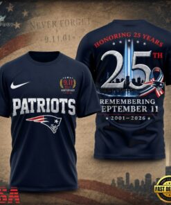 New England Patriots NFL Honoring 25 Years Remembering September 11 T Shirt, Sports Fans 3D Shirt New England Patriots Nfl Honoring 25 Years Remembering September 11 T Shirt