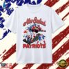 New England Patriots Retro Football Player Action T Shirt, Trendy 2D Print Shirt New England Patriots Retro Football Player Action T Shirt