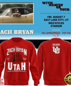 New Sweatshirt Zach Bryan x Utah Utes Football, With Heaven On Tour 2026 Sweatshirt , Music Design T Shirt New Sweatshirt Zach Bryan X Utah Utes Football With Heaven ON Tour 2026 Sweatshirt