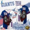 New York Giants NFL Game Day Grateful Dead Baseball Jersey Shirt, NFL Baseball Shirt New York Giants Nfl Game Day Grateful Dead Baseball Jersey Shirt