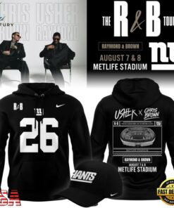 New York Giants x Usher & Chris Brown 2026 Limited Edition Black Hoodie , Music Design T Shirt New York Giants X Usher Chris Brown 2026 Limited Edition Black Hoodie