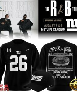 New York Giants x Usher & Chris Brown 2026 Limited Edition Black Sweatshirt , Music Design T Shirt New York Giants X Usher Chris Brown 2026 Limited Edition Black Sweatshirt