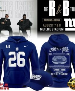 New York Giants x Usher & Chris Brown 2026 Limited Edition Blue Hoodie , Music Design T Shirt New York Giants X Usher Chris Brown 2026 Limited Edition Blue Hoodie