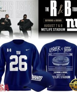 New York Giants x Usher & Chris Brown 2026 Limited Edition Blue Sweatshirt , Music Design T Shirt New York Giants X Usher Chris Brown 2026 Limited Edition Blue Sweatshirt
