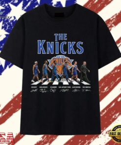 New York Knicks Abbey Road Basketball Team Players Signatures T Shirt , Trendy 2D Print Shirt New York Knicks Abbey Road Basketball Team Players Signatures T Shirt