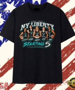 New York Liberty Starting 5 WNBA Roster Signatures T Shirt, Trendy 2D Print Shirt New York Liberty Starting 5 Wnba Roster Signatures T Shirt