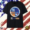 New York Yankees Giants Knicks Rangers four teams circle logo T Shirt , Trendy 2D Print Shirt New York Yankees Giants Knicks Rangers Four Teams Circle Logo T Shirt