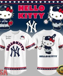 New York Yankees x Hello kitty Day 2026 Baseball Jersey, Music Artist Baseball Jersey New York Yankees X Hello Kitty Day 2026 Baseball Jersey