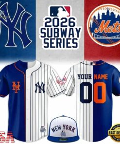 New York Yankees x Mets 2026 MLB Subway Series Baseball Jersey, Hot Baseball Jersey New York Yankees X Mets 2026 Mlb Subway Series Baseball Jersey