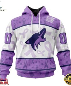 NHL Arizona Coyotes Special Lavender Fight Cancer Hoodie, T Shirt , NHL Hockey 3D Shirt Nhl Arizona Coyotes Special Lavender Fight Cancer Hoodie T Shirt 1