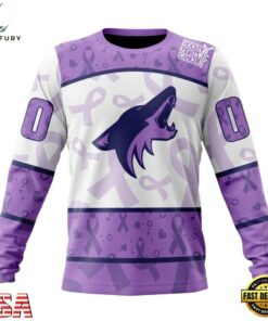 NHL Arizona Coyotes Special Lavender Fight Cancer Hoodie, T Shirt , NHL Hockey 3D Shirt Nhl Arizona Coyotes Special Lavender Fight Cancer Hoodie T Shirt 4