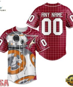 NHL Arizona Coyotes x BB 8 D Star War Baseball Jersey , NHL Fan Baseball Jersey Nhl Arizona Coyotes X BB 8 D Star War Baseball Jersey 1