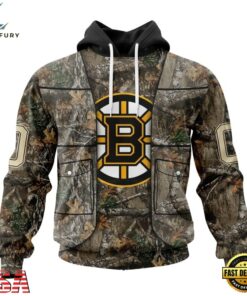 NHL Boston Bruins Specialized Unisex Vest Kits With Realtree Camo Hoodie, T Shirt, NHL Hockey 3D Shirt Nhl Boston Bruins Specialized Unisex Vest Kits With Realtree Camo Hoodie T Shirt 1