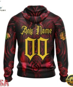 NHL Chicago Blackhawks Special Design Halloween With Skull Art Hoodie, T Shirt , NHL Hockey 3D Shirt Nhl Chicago Blackhawks Special Design Halloween With Skull Art Hoodie T Shirt 2