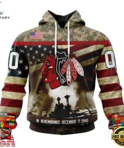 NHL Chicago BlackHawks Specialized Unisex Kits Remember Pearl Harbor Hoodie, T Shirt , NHL Hockey 3D Shirt Nhl Chicago Blackhawks Specialized Unisex Kits Remember Pearl Harbor Hoodie T Shirt 1
