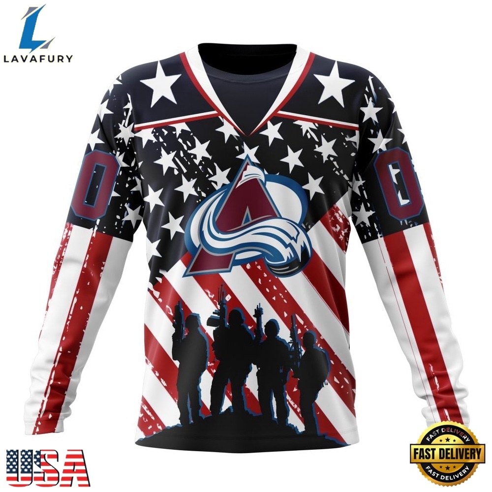 NHL Colorado Avalanche Specialized Kits For Honor USS Military Hoodie, T Shirt , NHL Hockey 3D Shirt Nhl Colorado Avalanche Specialized Kits For Honor Uss Military Hoodie T Shirt 3