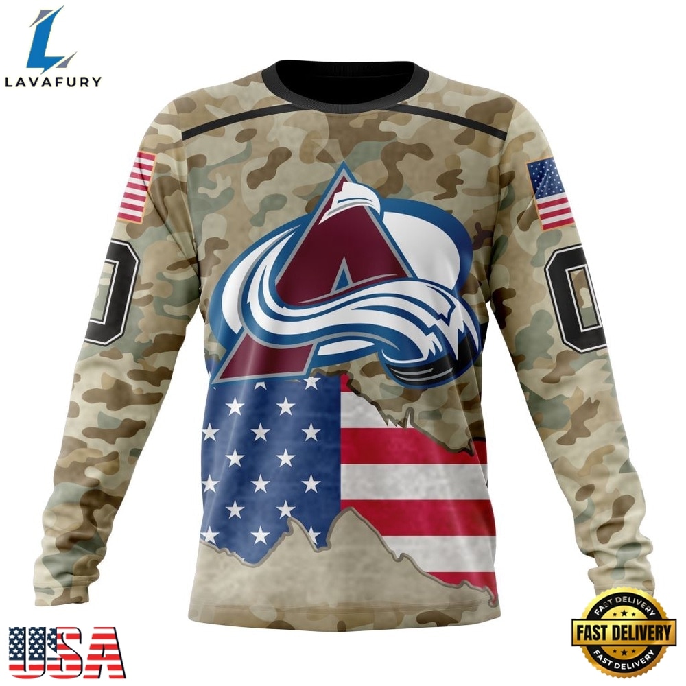 NHL Colorado Avalanche Specialized Kits For United State With Camo Color Hoodie, T Shirt , NHL Hockey 3D Shirt Nhl Colorado Avalanche Specialized Kits For United State With Camo Color Hoodie T Shirt 3