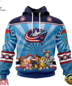 NHL Columbus Blue Jackets Special Paw Patrol Kits Hoodie, T Shirt , NHL Hockey 3D Shirt Nhl Columbus Blue Jackets Special Paw Patrol Kits Hoodie T Shirt 1
