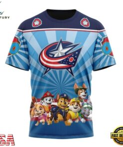 NHL Columbus Blue Jackets Special Paw Patrol Kits Hoodie, T Shirt , NHL Hockey 3D Shirt Nhl Columbus Blue Jackets Special Paw Patrol Kits Hoodie T Shirt 4