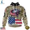 NHL Columbus Blue Jackets Specialized Kits For United State With Camo Color Hoodie, T Shirt , NHL Hockey 3D Shirt Nhl Columbus Blue Jackets Specialized Kits For United State With Camo Color Hoodie T Shirt 1