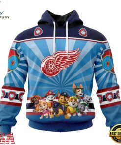 NHL Detroit Red Wings Special Paw Patrol Kits Hoodie, T Shirt , NHL Hockey 3D Shirt Nhl Detroit Red Wings Special Paw Patrol Kits Hoodie T Shirt 1