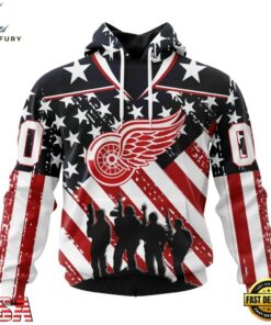 NHL Detroit Red Wings Specialized Kits For Honor USS Military Hoodie, T Shirt , NHL Hockey 3D Shirt Nhl Detroit Red Wings Specialized Kits For Honor Uss Military Hoodie T Shirt 1