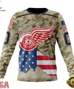 NHL Detroit Red Wings Specialized Kits For United State With Camo Color Hoodie, T Shirt , NHL Hockey 3D Shirt Nhl Detroit Red Wings Specialized Kits For United State With Camo Color Hoodie T Shirt 3