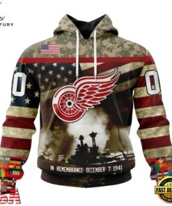 NHL Detroit Red Wings Specialized Unisex Kits Remember Pearl Harbor Hoodie, T Shirt , NHL Hockey 3D Shirt Nhl Detroit Red Wings Specialized Unisex Kits Remember Pearl Harbor Hoodie T Shirt 1