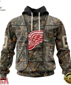 NHL Detroit Red Wings Specialized Unisex Vest Kits With Realtree Camo Hoodie, T Shirt, NHL Hockey 3D Shirt Nhl Detroit Red Wings Specialized Unisex Vest Kits With Realtree Camo Hoodie T Shirt 1