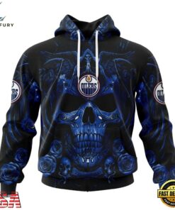 NHL Edmonton Oilers Special Design Halloween With Skull Art Hoodie, T Shirt , NHL Hockey 3D Shirt Nhl Edmonton Oilers Special Design Halloween With Skull Art Hoodie T Shirt 1