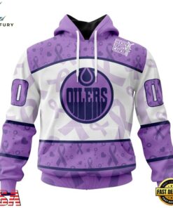 NHL Edmonton Oilers Special Lavender Fight Cancer Hoodie, T Shirt , NHL Hockey 3D Shirt Nhl Edmonton Oilers Special Lavender Fight Cancer Hoodie T Shirt 1