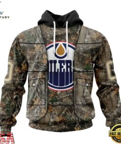 NHL Edmonton Oilers Specialized Unisex Vest Kits With Realtree Camo Hoodie, T Shirt, NHL Hockey 3D Shirt Nhl Edmonton Oilers Specialized Unisex Vest Kits With Realtree Camo Hoodie T Shirt 1