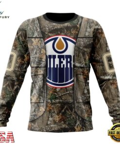 NHL Edmonton Oilers Specialized Unisex Vest Kits With Realtree Camo Hoodie, T Shirt, NHL Hockey 3D Shirt Nhl Edmonton Oilers Specialized Unisex Vest Kits With Realtree Camo Hoodie T Shirt 3