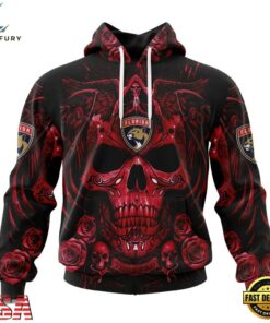 NHL Florida Panthers Special Design Halloween With Skull Art Hoodie, T Shirt , NHL Hockey 3D Shirt Nhl Florida Panthers Special Design Halloween With Skull Art Hoodie T Shirt 1