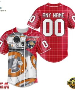 NHL Florida Panthers x BB 8 D Star War Baseball Jersey , NHL Fan Baseball Jersey Nhl Florida Panthers X BB 8 D Star War Baseball Jersey 1