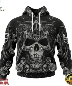 NHL Los Angeles Kings Special Design Halloween With Skull Art Hoodie, T Shirt , NHL Hockey 3D Shirt Nhl Los Angeles Kings Special Design Halloween With Skull Art Hoodie T Shirt 1