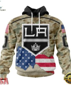 NHL Los Angeles Kings Specialized Kits For United State With Camo Color Hoodie, T Shirt , NHL Hockey 3D Shirt Nhl Los Angeles Kings Specialized Kits For United State With Camo Color Hoodie T Shirt 1