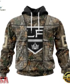 NHL Los Angeles Kings Specialized Unisex Vest Kits With Realtree Camo Hoodie, T Shirt, NHL Hockey 3D Shirt Nhl Los Angeles Kings Specialized Unisex Vest Kits With Realtree Camo Hoodie T Shirt 1