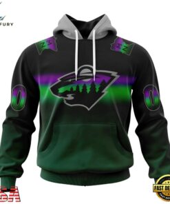 NHL Minnesota Wild Special Retro Gradient Design Hoodie, T Shirt, NHL Hockey 3D Shirt Nhl Minnesota Wild Special Retro Gradient Design Hoodie T Shirt 1