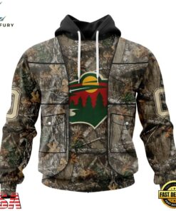NHL Minnesota Wild Specialized Unisex Vest Kits With Realtree Camo Hoodie, T Shirt, NHL Hockey 3D Shirt Nhl Minnesota Wild Specialized Unisex Vest Kits With Realtree Camo Hoodie T Shirt 1
