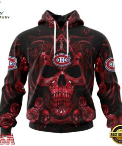 NHL Montreal Canadiens Special Design Halloween With Skull Art Hoodie, T Shirt , NHL Hockey 3D Shirt Nhl Montreal Canadiens Special Design Halloween With Skull Art Hoodie T Shirt 1