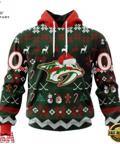 NHL Nashville Predators Hockey Christmas Is Coming 2026 Hoodie, T Shirt , NHL Hockey 3D Shirt Nhl Nashville Predators Hockey Christmas IS Coming 2026 Hoodie T Shirt 1