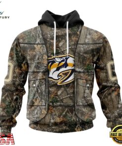 NHL Nashville Predators Specialized Unisex Vest Kits With Realtree Camo Hoodie, T Shirt, NHL Hockey 3D Shirt Nhl Nashville Predators Specialized Unisex Vest Kits With Realtree Camo Hoodie T Shirt 1