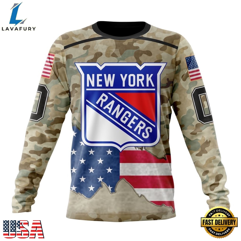NHL New York Rangers Specialized Kits For United State With Camo Color Hoodie, T Shirt , NHL Hockey 3D Shirt Nhl New York Rangers Specialized Kits For United State With Camo Color Hoodie T Shirt 3