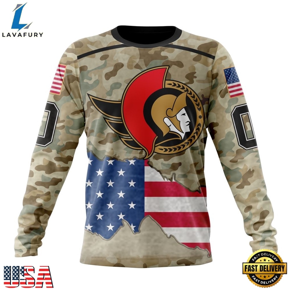 NHL Ottawa Senators Specialized Kits For United State With Camo Color Hoodie, T Shirt , NHL Hockey 3D Shirt Nhl Ottawa Senators Specialized Kits For United State With Camo Color Hoodie T Shirt 3